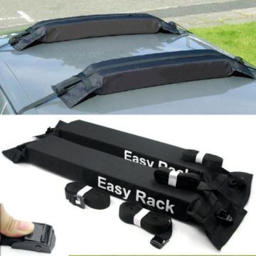 Universal Auto Soft Car Van Roof Top Rack Carrier Luggage Easy Rack Black 2 Pcs