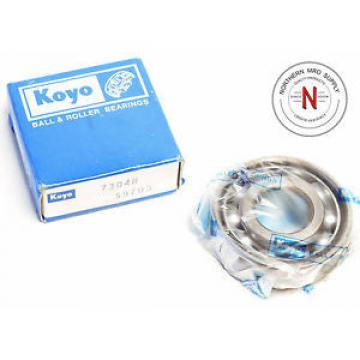 KOYO 7304B ANGULAR CONTACT BALL BEARING, 20mm x 52mm x 15mm, FIT C0, OPEN