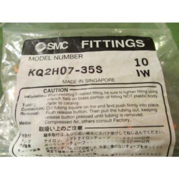 SMC KQ2H07-35S, Pack of 10 Pneumatic Fittings, 1/4 NPT 1/4 Tube OD Straight Male
