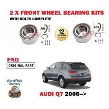 FOR AUDI Q7 4L 2006-&gt;NEW 2 X FRONT WHEEL BEARING KITS WITH FITTING BOLTS