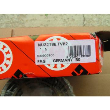FAG #NU2218E.TVP2 Heavy Duty Roller Bearing NEW!!! Free Shipping