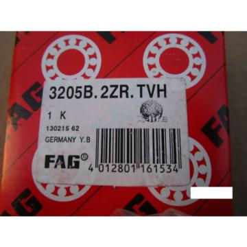 FAG 3205B-2ZR-TVH Ball Bearing, Double Row (=2 FAG, NTN, NSK, FAFNIR 3205)