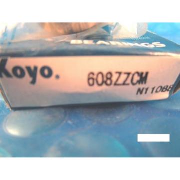 KOYO 608 ZZ CM, 2Z,Single Row Radial Bearing(Timken 38, SKF, NTN, FAG 2ZR,NSK)