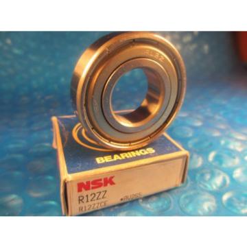 NSK R12 ZZ, Single Row Radial Bearing, R12ZZ, 2Z (=2 MRC FF, FAG, NTN)