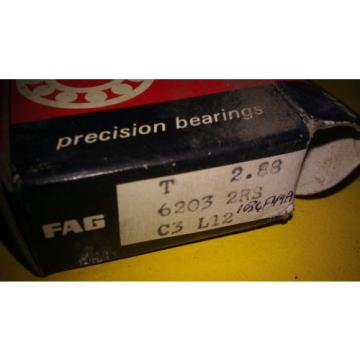 GENUINE FAG BEARING 6203RS / 6203-RS / 62032RS / 6203-2RS