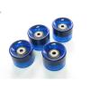4pcs 60mm 78a Blue Roll Wheels fit for Longboard Skateboard + bearing set #1 small image