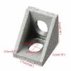 10pcs 20x20mm Aluminium Corner Joint Right Angle Bracket Furniture Fittings #4 small image