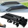 Universal Auto Soft Car Van Roof Top Rack Carrier Luggage Easy Rack Black 2 Pcs #1 small image