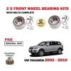 FOR VW TOUAREG 2002-2010 NEW 2 X FRONT WHEEL BEARING KITS WITH FITTING BOLTS #1 small image