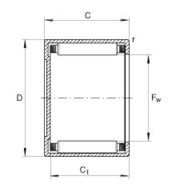 FAG Drawn cup needle roller Bearings with closed end - BK0912 #1 image