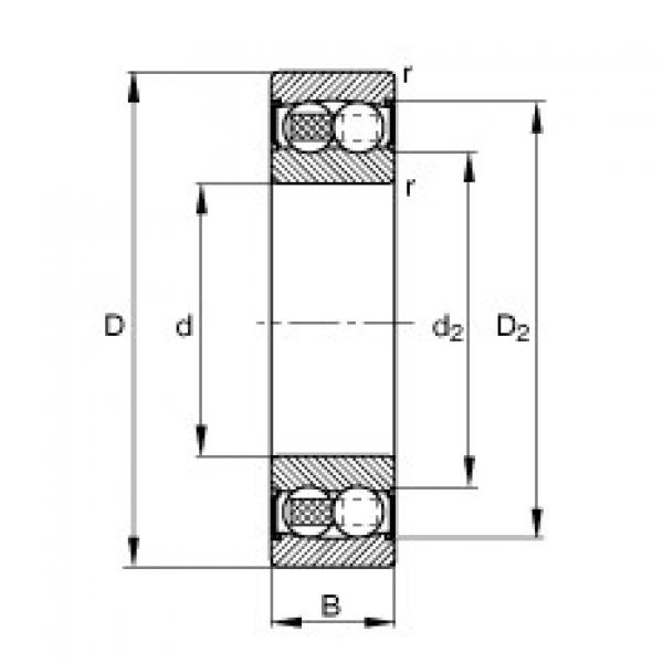 FAG Self-aligning ball Bearings - 2302-2RS-TVH #1 image