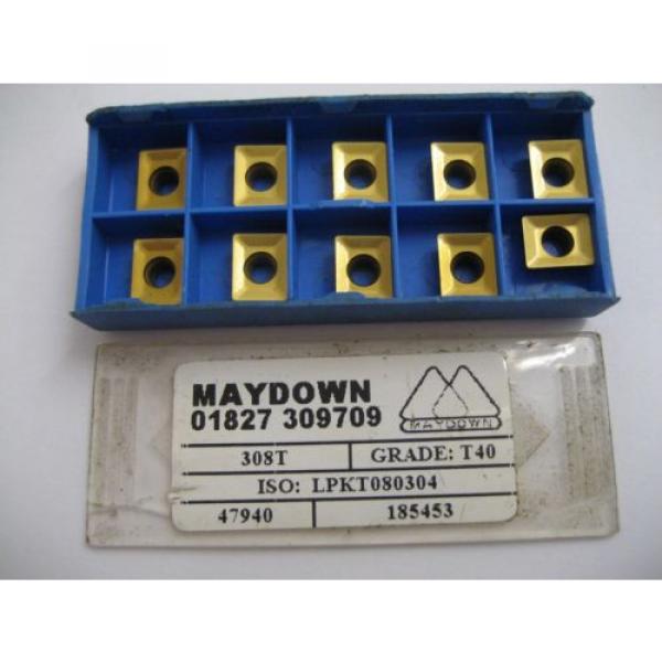 10 x LPKT080304 T40 308T LPKT MAYDOWN FACE MILL MILLING INSERTS NEW &amp; BOXED #27 #1 image