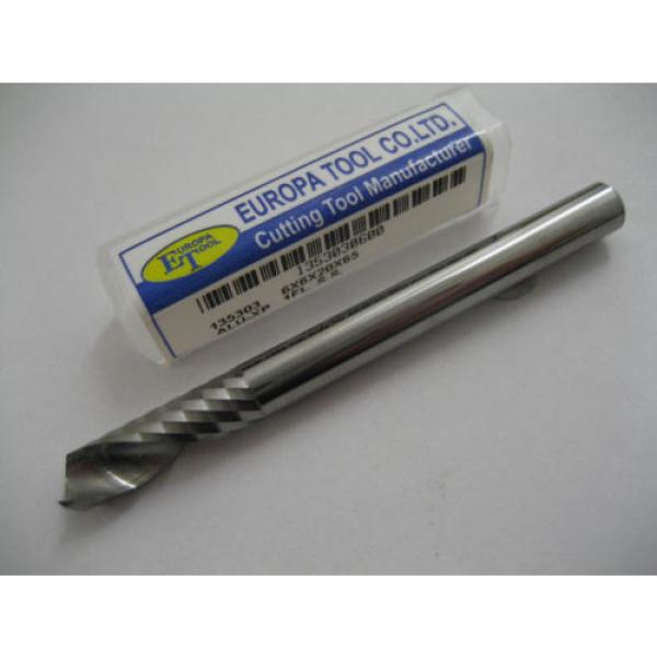 6mm SOLID CARBIDE SINGLE FLUTE ROUTER MILLING TOOL EUROPA TOOL 1353030600 #1 #1 image
