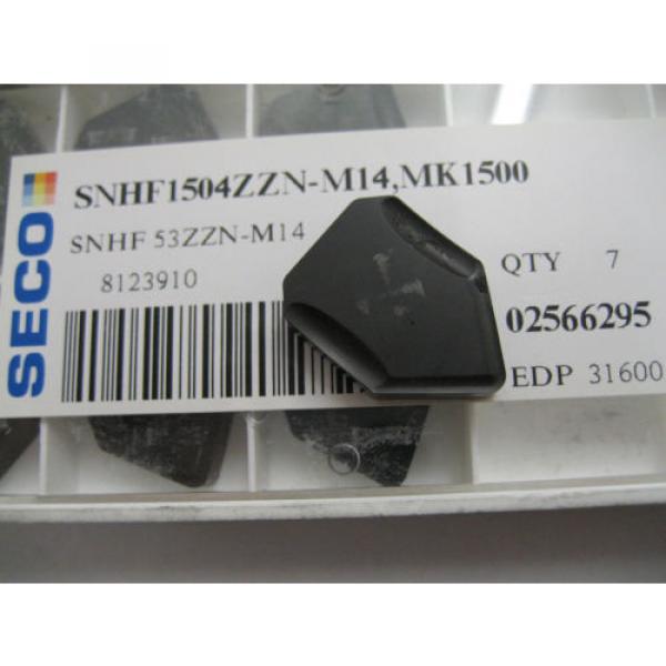 7 x SNHF1504ZZN-M14 (SNHF 53ZZN-M14) MK1500 SECO SOLID CARBIDE MILL INSERTS #62 #1 image