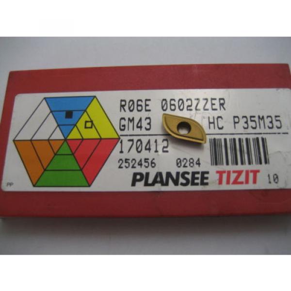 10 x R06E 0602ZZER GM43 HC P35 M35 PLANSEE TIZIT SOLID CARBIDE MILL INSERTS #75 #1 image