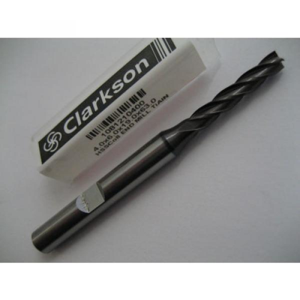 4mm HSSCo8 4 FLT L/S TiALN COATED END MILL EUROPA TOOL / CLARKSON 1081210400 #5 #1 image