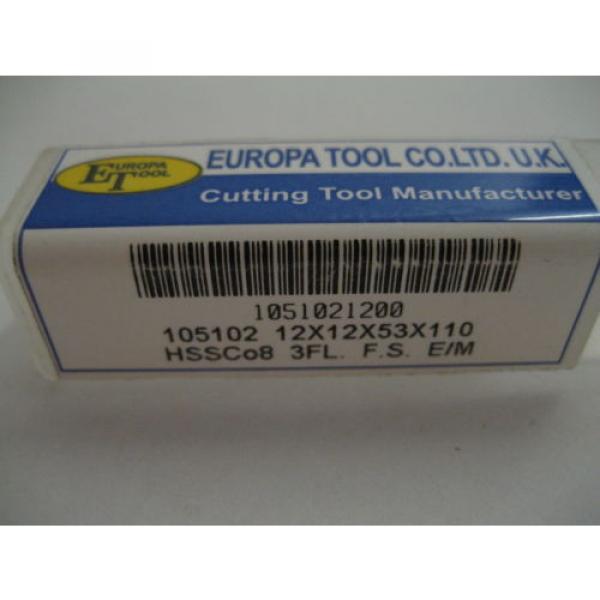 12mm HSSCo8 3 FLT L/S SLOT DRILL / END MILL EUROPA TOOL CLARKSON 1051021200 #70 #4 image