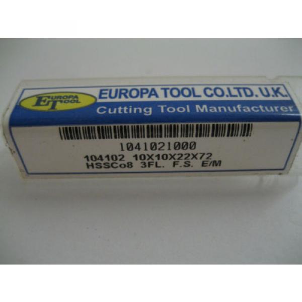10mm HSSCo8 3 FLT SLOT DRILL / END MILL EUROPA TOOL / CLARKSON 1041021000 #61 #4 image