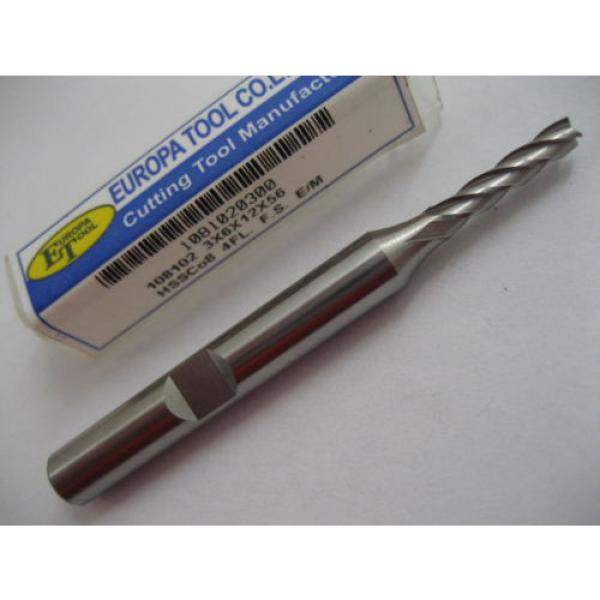 3mm HSSCo8 4 FLT L/S END MILL EUROPA TOOL / CLARKSON 1081020300 NEW &amp; BOXED #48 #1 image