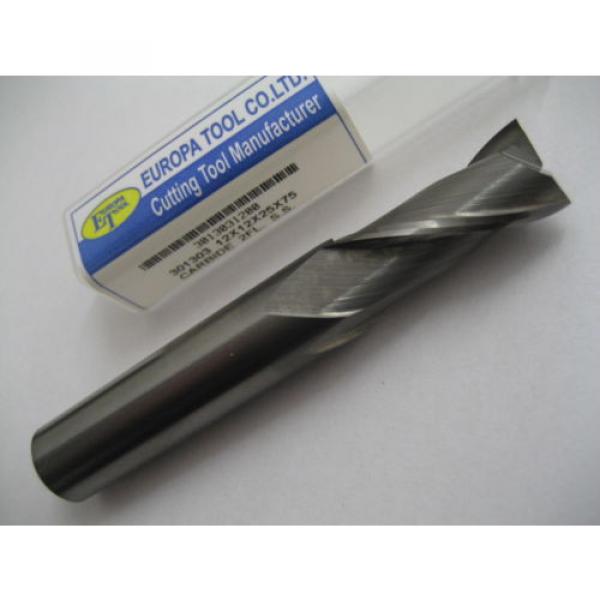 12mm SOLID CARBIDE 2 FLT SLOT DRILL MILL EUROPA TOOL 3013031200 NEW &amp; BOXED #8 #1 image