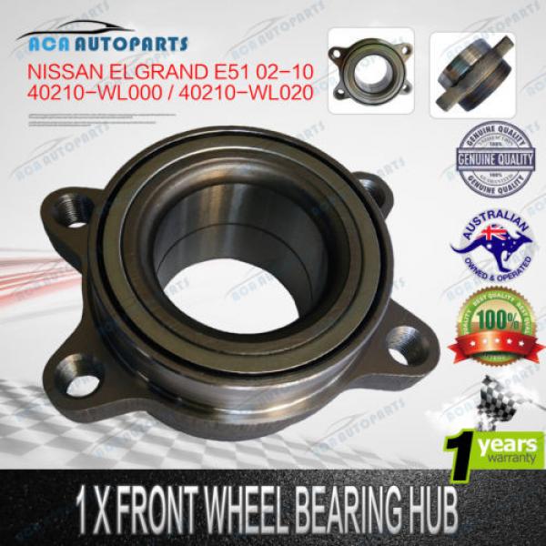 Front Wheel Hub Bearing Fit For NISSAN ELGRAND E51 2002-2010 Without ABS #1 image