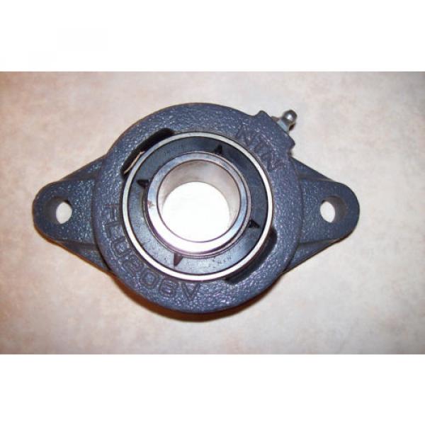 NTN FLU206V No Collar Flange Bearing A-UL206-103 With Grease Fitting #1 image
