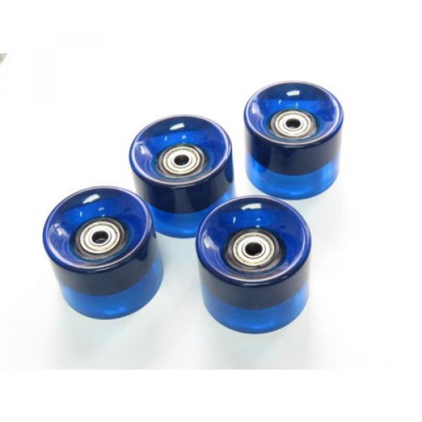 4pcs 60mm 78a Blue Roll Wheels fit for Longboard Skateboard + bearing set #1 image