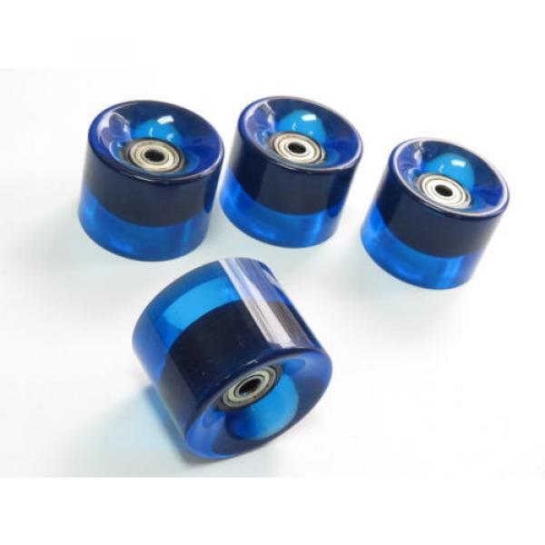 4pcs 60mm 78a Blue Roll Wheels fit for Longboard Skateboard + bearing set #2 image