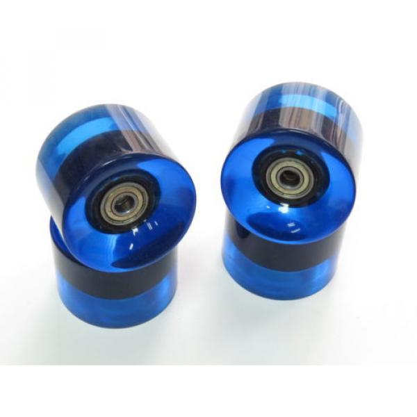 4pcs 60mm 78a Blue Roll Wheels fit for Longboard Skateboard + bearing set #3 image