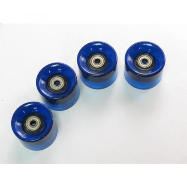 4pcs 60mm 78a Blue Roll Wheels fit for Longboard Skateboard + bearing set #4 image