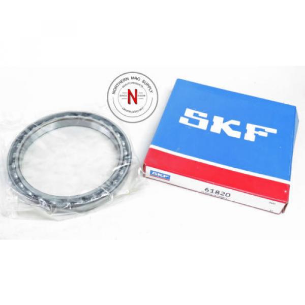SKF 61820-2RS1 DEEP GROOVE BALL BEARING, 100mm x 125mm x 13mm, FIT C0, OPEN #1 image