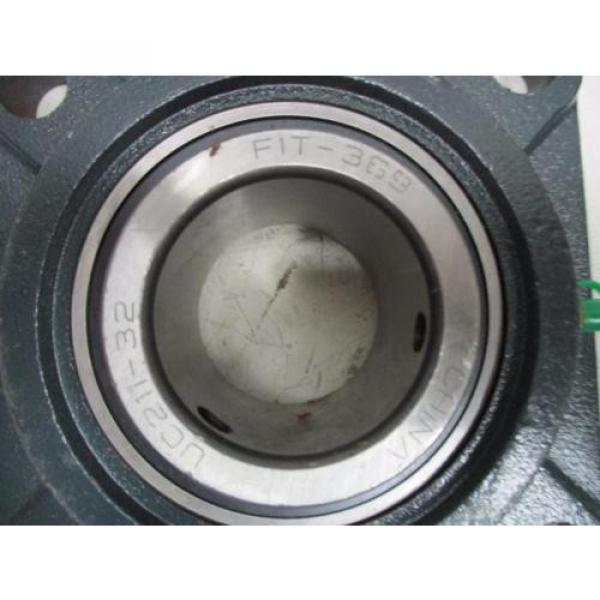 UC211-32 2&#034; Square Flange Cast Iron Mounted Bearing  F211, FIT-369 #3 image