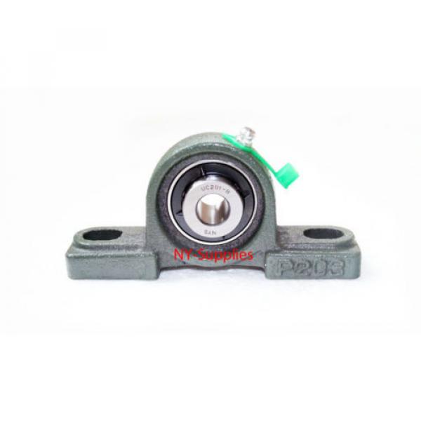 High Quality 1/2&#034; UCP201-8 Pillow Block Bearing with Greese Fitting (Qty 4)+20 #3 image