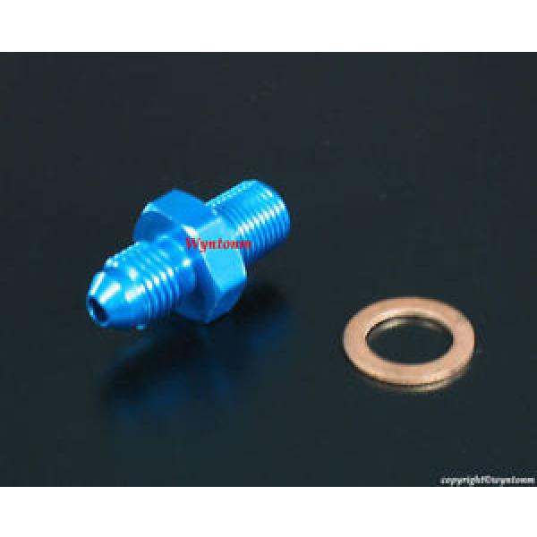 K03 K04 Journal  Bearing Turbo 4AN Oil Feed Aluminum Fitting + Copper Washer #1 image