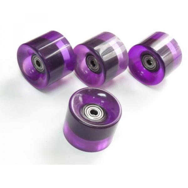 4x set 60mm 78a Purple Roll Wheels fit for Longboard Skateboard with bearing #1 image