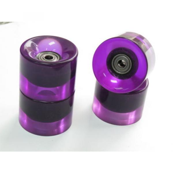 4x set 60mm 78a Purple Roll Wheels fit for Longboard Skateboard with bearing #2 image