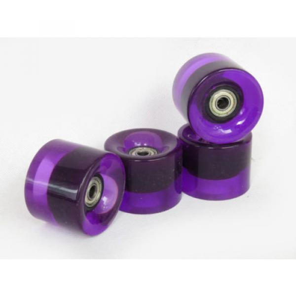 4x set 60mm 78a Purple Roll Wheels fit for Longboard Skateboard with bearing #3 image