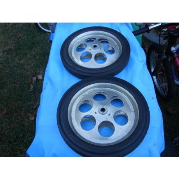 Steel ball bearing Wheels 12 inch lawnmower cart fit Troybilt and others project #2 image