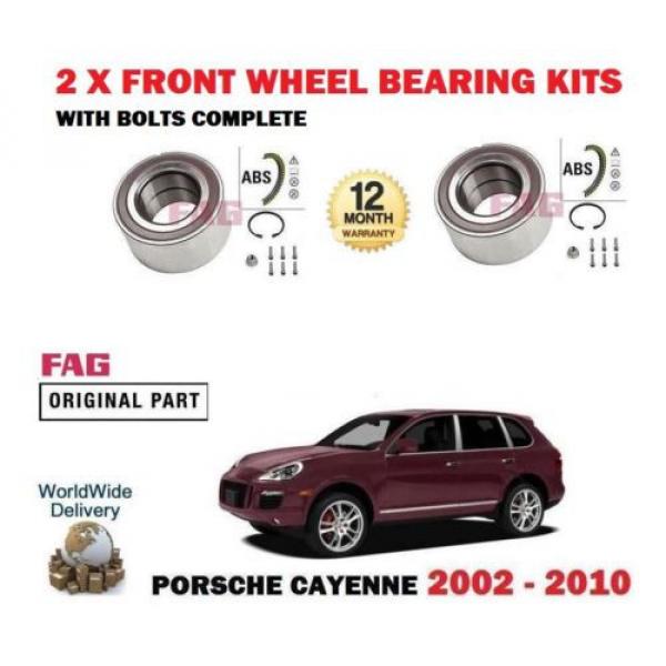 FOR PORSCHE CAYENNE 2002-&gt;NEW 2 X FRONT WHEEL BEARING KIT WITH FITTING BOLTS SET #1 image