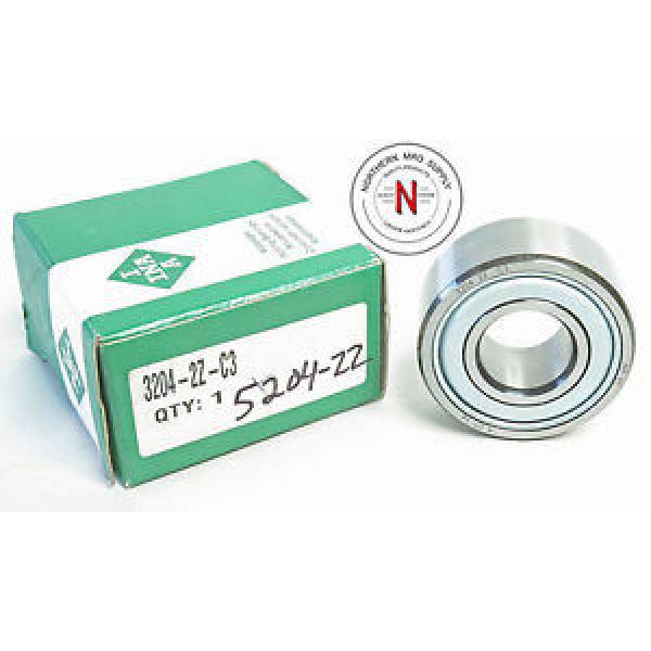 INA 3204-2Z-C3 DOUBLE ROW, ANGULAR CONTACT BEARING, 20mm x 47mm x 20.6mm, FIT C3 #1 image