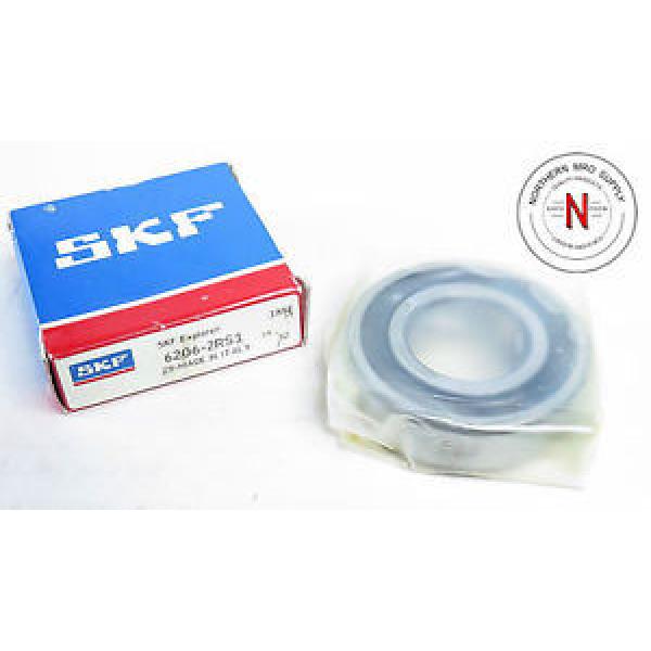 SKF 6206-2RS1 DEEP GROOVE BALL BEARING, 30mm x 62mm x 16mm, FIT C0, DBL SEAL #1 image