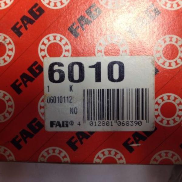 FAG 6010, Open, Deep Groove Ball Bearing 50x80x16mm, New-In-Box #2 image