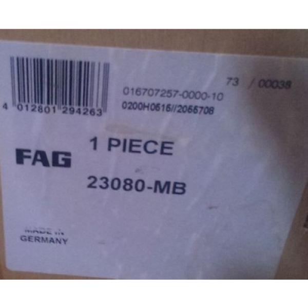 New FAG Schaeffler Spherical Roller Bearing 23080-MB / 23080MB #1 image
