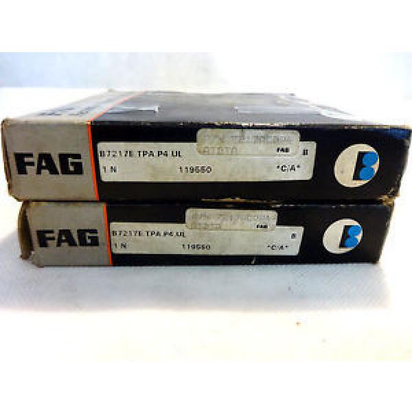NEW IN BOX SET OF (2) FAG B7217E-TPA-P4-UL SUPER PRECISION BEARING #1 image