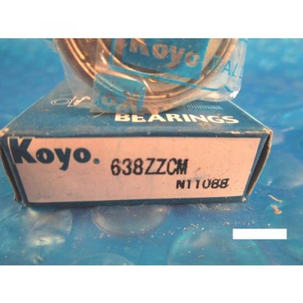 KOYO 638 ZZ Single Row Radial Bearing (see SKF 2Z, NTN, FAG 2RZ , NSK ) #2 image