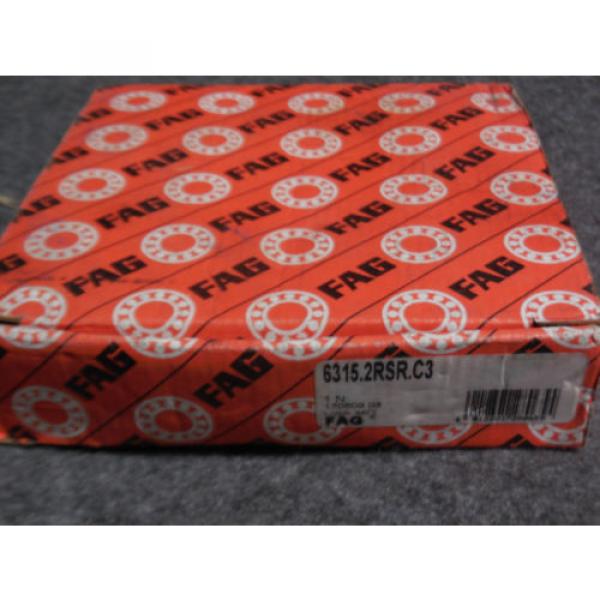 NEW FAG Ball Bearing 6315.2RSR Double Sided Rubber Seal and C3 75x160x37 mm #2 image