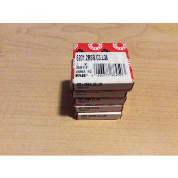 5-FAG,Bearings#6201.2RSR.C3.L8,30day warranty, free shipping lower 48! #2 image