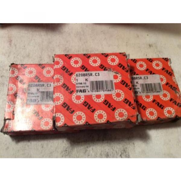3-FAG /Bearings #6208RSR.c3,30 day warranty, free shipping lower 48! #1 image
