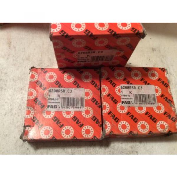 3-FAG /Bearings #6208RSR.c3,30 day warranty, free shipping lower 48! #2 image