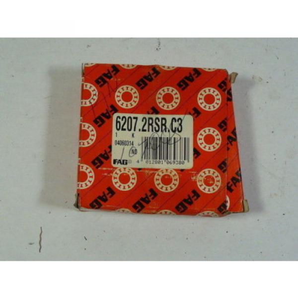 FAG Bearing 6207-2RSR-C3 Bearing Pressed Steel Double Sealed ! NEW ! #3 image